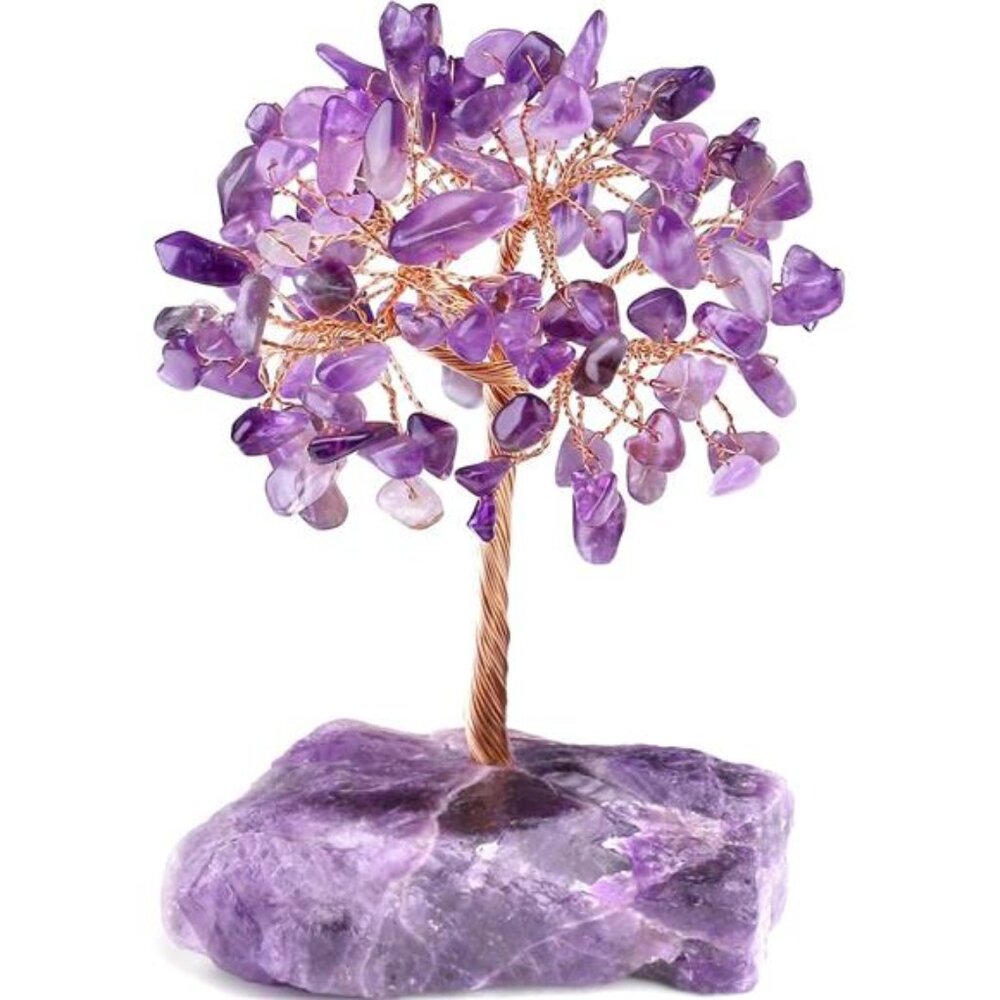 Amethyst Crystal Tree Crystals Healing Stones Reiki Natural Crystals Base Copper